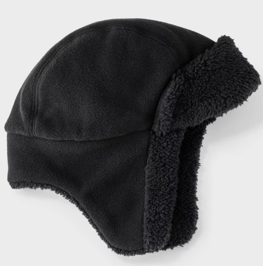 Boys' Fleece Trapper Hat - Cat & Jack Black OSFM